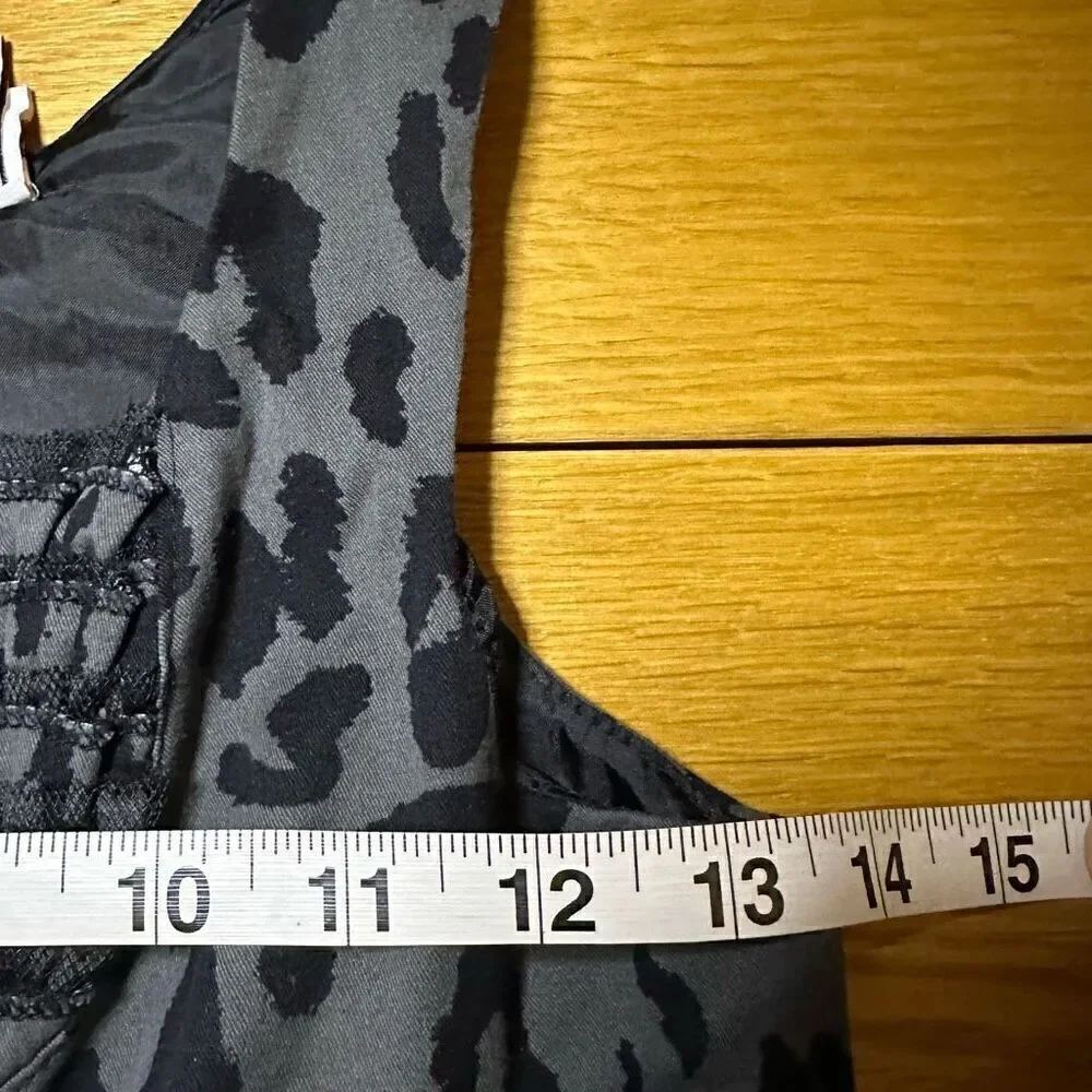 Harajuku cheetah dress gray black 10